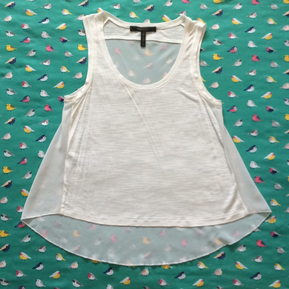 BCBG MaxAzria Sheer Tank